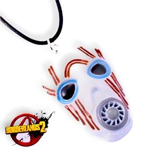 New Boarderlands 2 Mordecai Mask Stainless Steel Pendant Leather Necklace